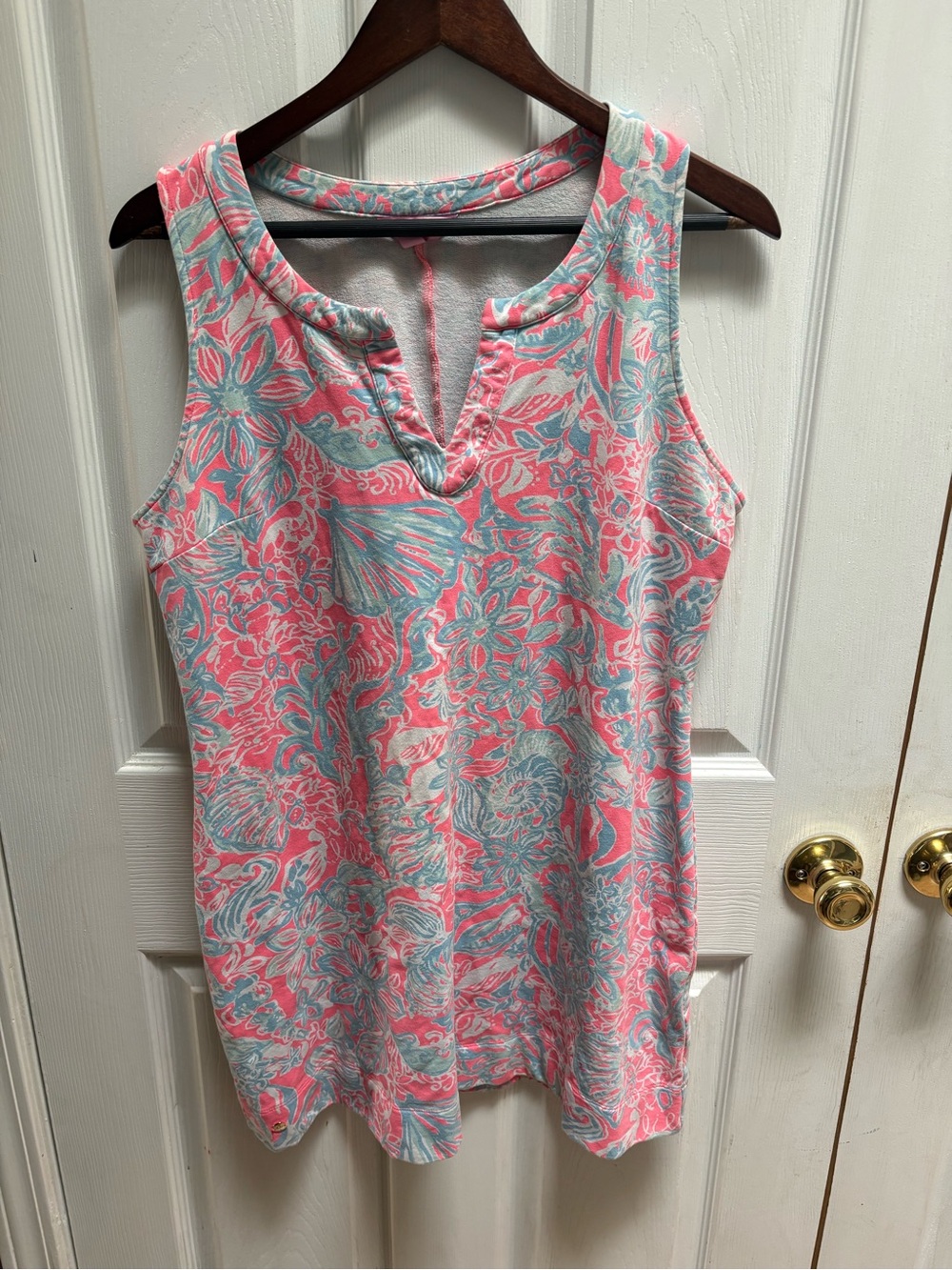 Lily Pulitzer Floral Split-Neck dress